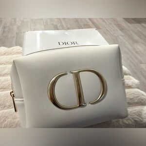 Dior White Cosmetic crossbody Bag
